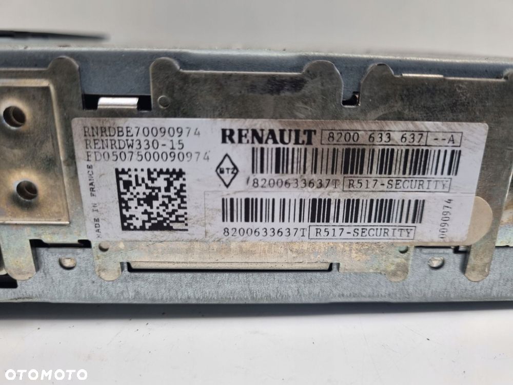 RADIO Renault Megane II Scenic II 8200633637 8200633637A Radioodtwarzacz CD - 6