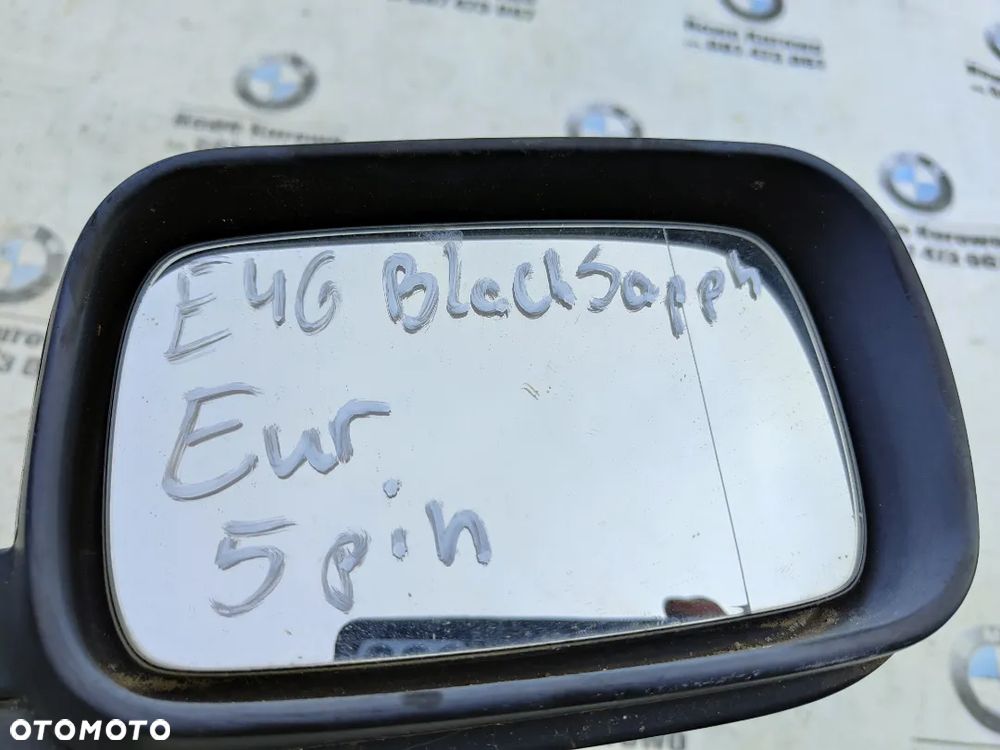 BMW E46 Lusterko prawe Black Sapphire 5 pinów Europa - 6