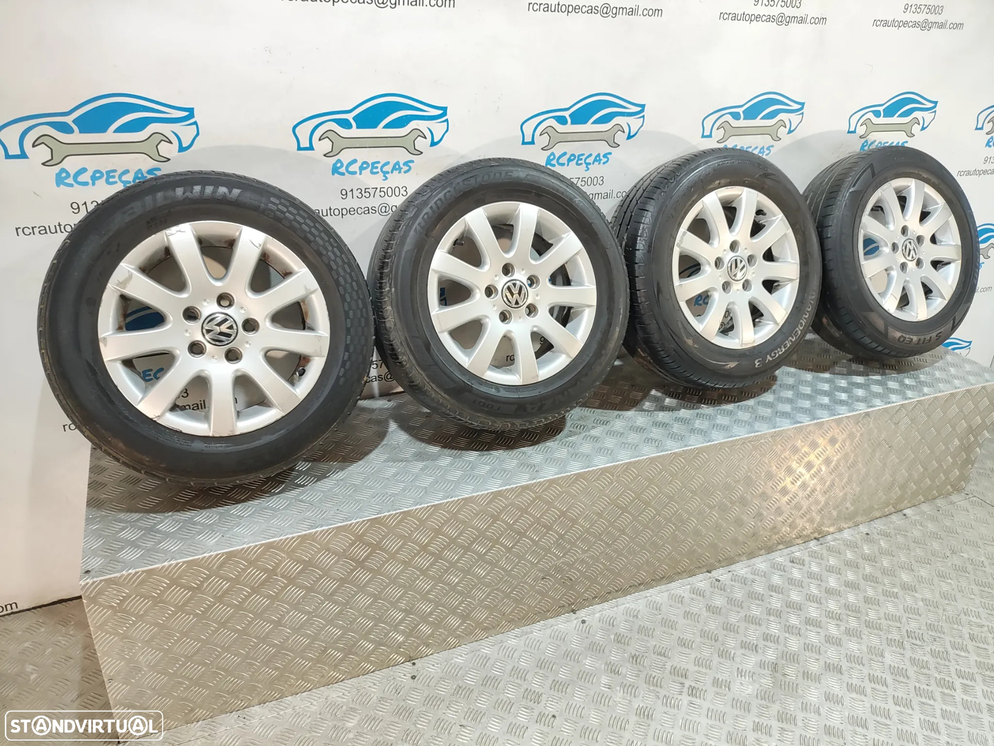 - JANTES ORIGINAIS VW VOLKSWAGEN TOURAN 2 II MK2 1T3 1K0601025AQ 15 POLEGADAS 6,5J ET40 5X112 - 9