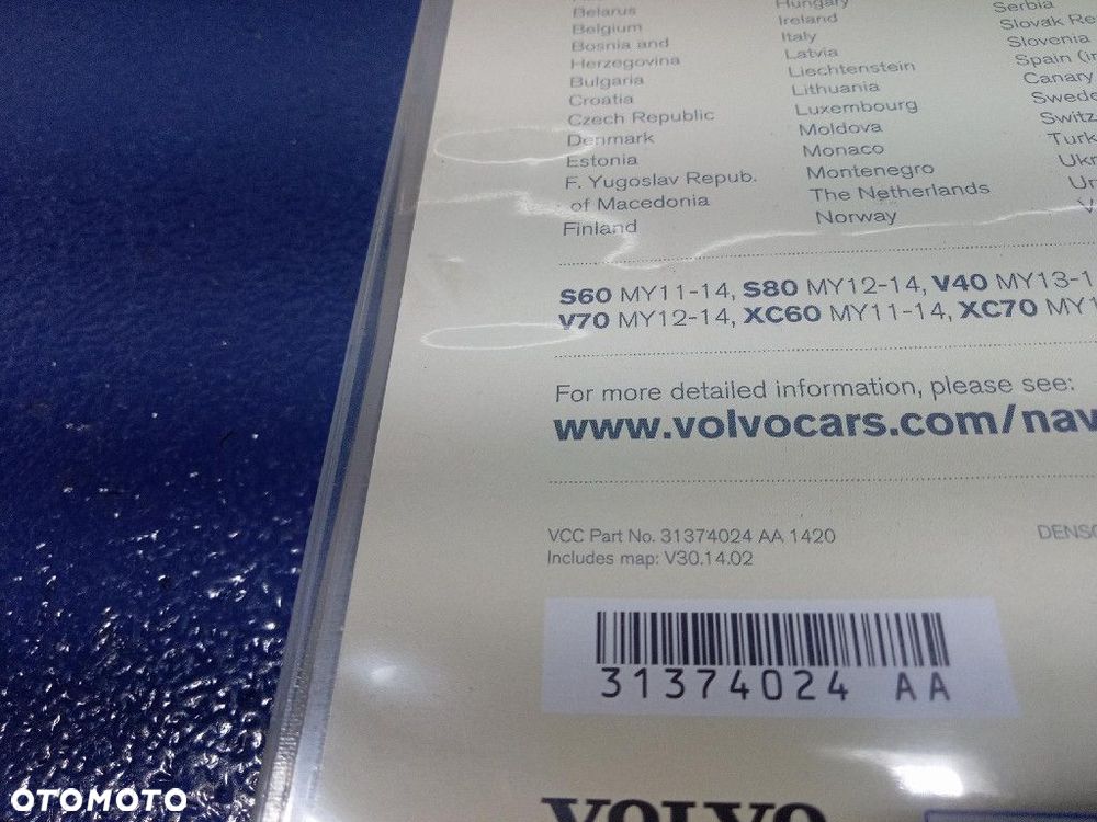VOLVO V60 I MAPY NAWIGACJI DVD EUROPA 31374024 - 5