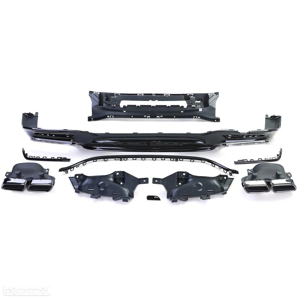 Difusor com Ponteiras Mercedes S W222 (2017 a 2021) Look 63 - 2