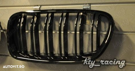 Grile duble pentru BMW F10 seria 5 M5 LCI look Negru Lucios sau Mat  CALITATE PREMIUM ⭐️⭐️⭐️⭐️⭐️ - 4