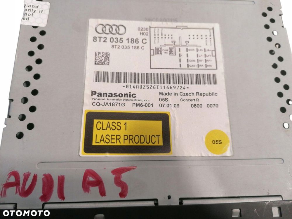radio audi a7 8t2035186c - 3