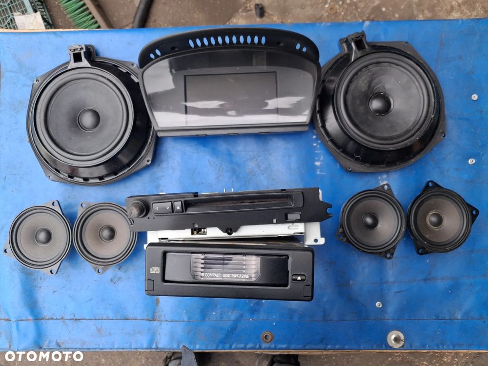 BMW E60 E61 E90 E87 Zestaw Radio LCI M-ASK Harman Becker 65.12 6940032 Navi Nawigacja Zmieniarka CD Alpine 65126938975 Ekran wyświetlacz LID MID 6582 6945661 Głośnik głośniki 6923174 Subwoofer 6929100 KOMPLETNY ZESTAW - 1