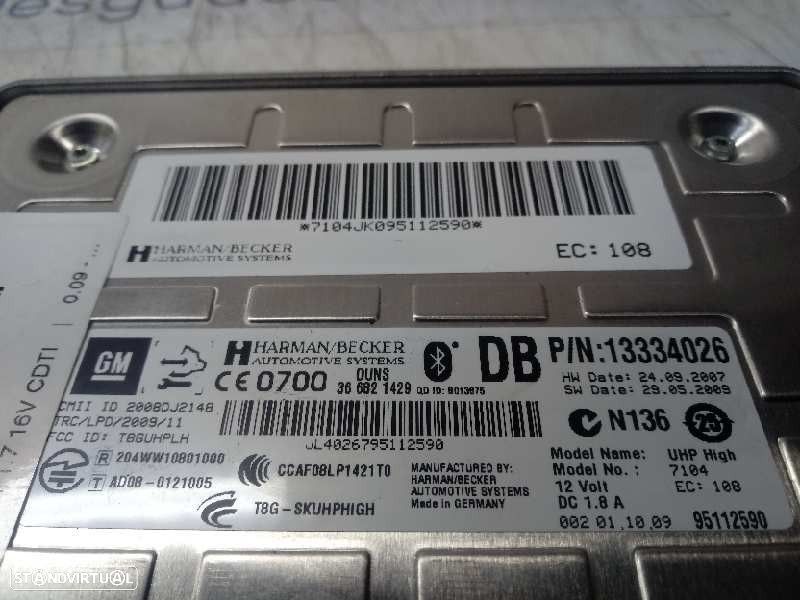MODULO BLUETOOTH OPEL ASTRA H 2010 -13334026 - 2
