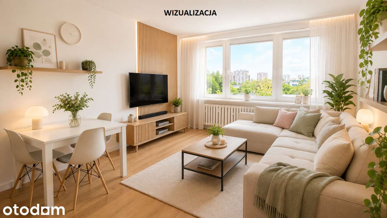 Urządzone mieszkanie 2-pokojowe w Poznaniu. Piękny widok z okna