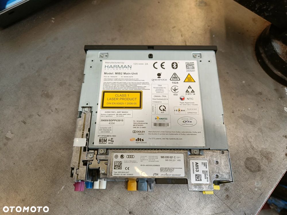 Radio Skoda Superb 3 III Wyświetlacz Jednostka Nawigacja 565035021C 3V0919606D - 9