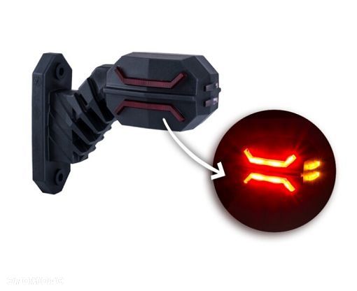 Lampa obrysowa Dragon krótka ukośna Prawa Horpol - 1