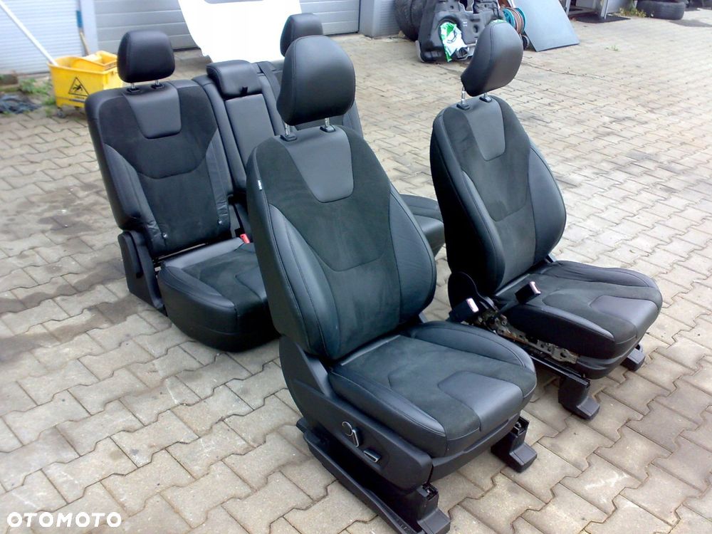 ford edge mk2 2015 2018 fotel fotele kanapa czarna skóra alcantara elektry. - 1