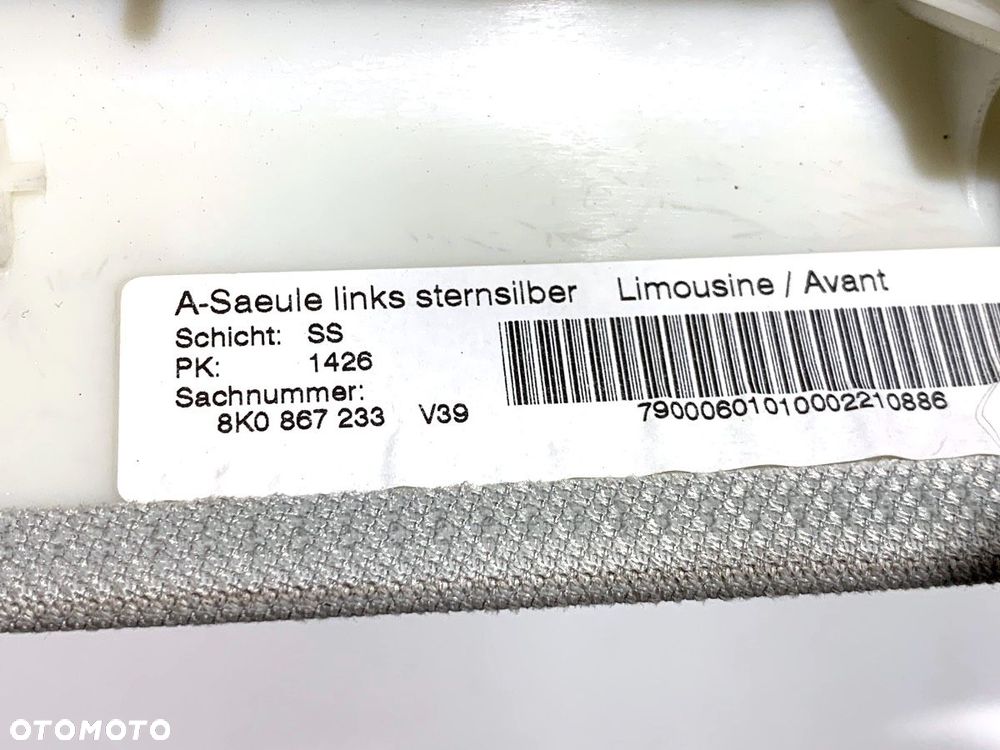 OSŁONA SŁUPKA LEWY  AUDI A4 B8 Avant (8K5) 2007 - 2015 1.8 TFSI 118 kW [160 KM] benzyna 2007 - - 4