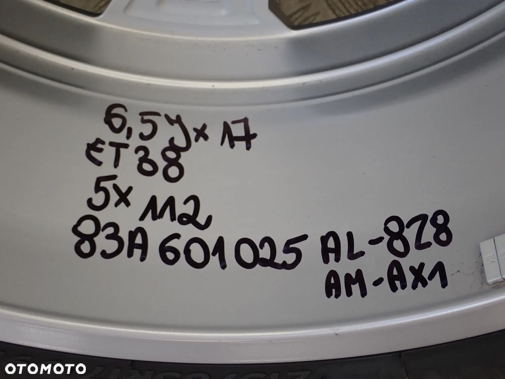 KOŁA FELGI ALUMINIOWE AUDI Q2 Q3 6,5JX17  ET 38  5X112  83A601025AL / AM  Z OPONAMI ZIMA HANKOOK 215/65/17 - 13