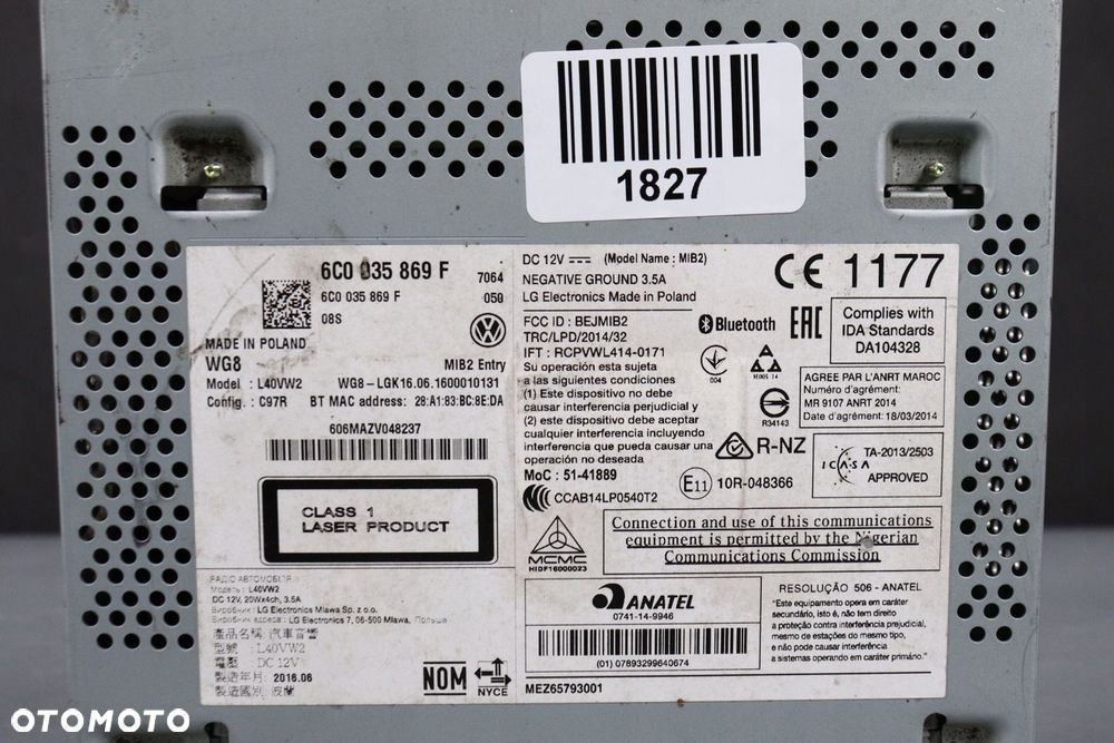 Radio fabryczne CD BT VW Polo 6C V LIFT 14-17 ORYGINAŁ - 8