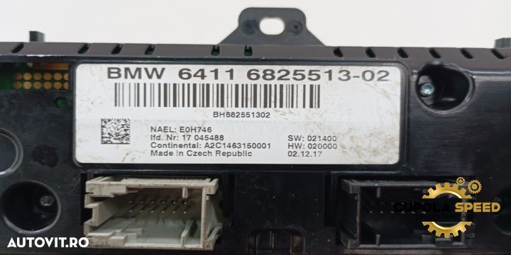 Panou comanda AC 6825513-02 BMW X3 F25 [facelift] [2014 - 2017] - 4