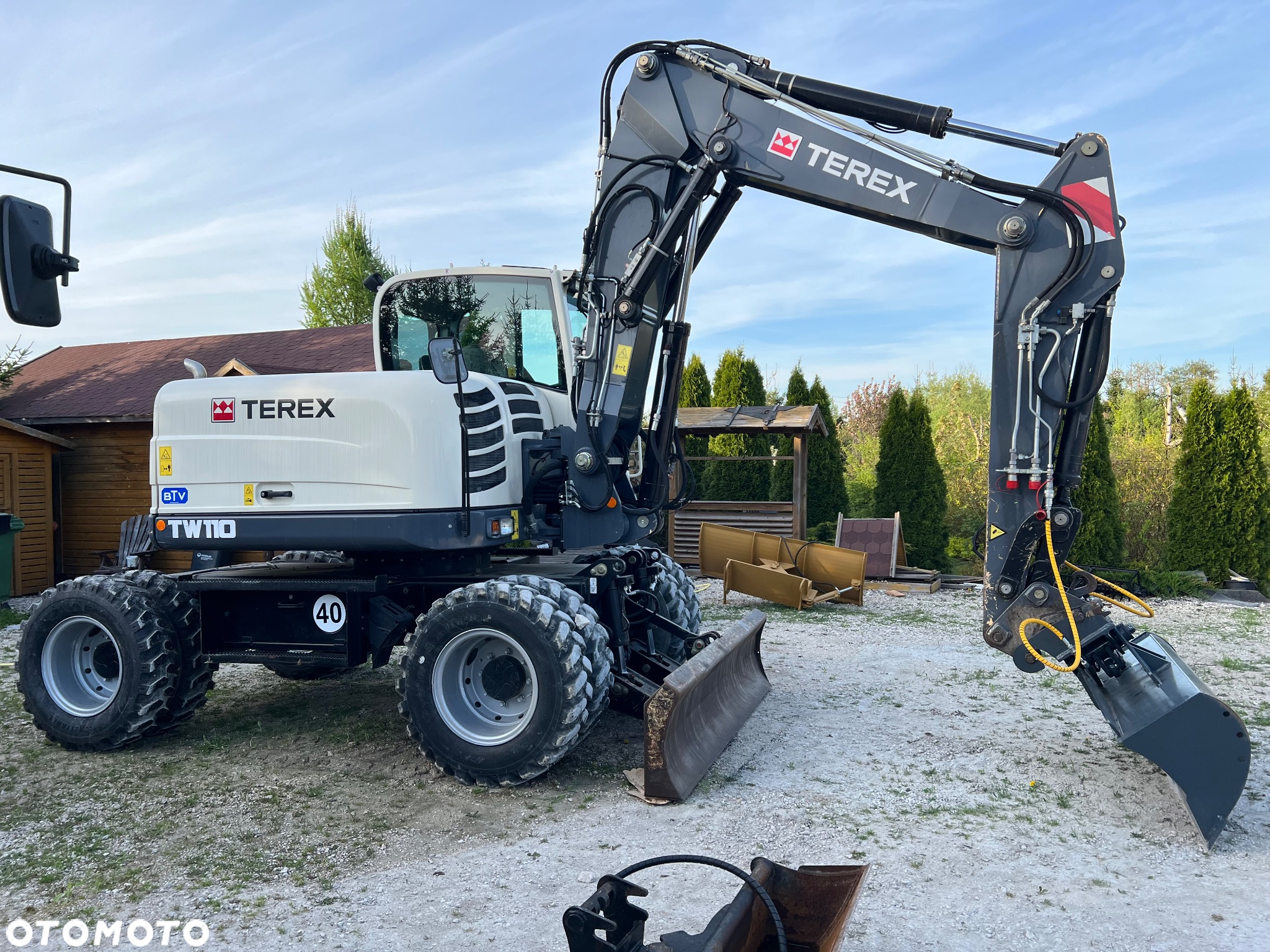 Terex Koparka kołowa TEREX TW110 3x łamane ramię TRIOLE BOOM wersja SPEED 4x4x4 2biegowa 40km/h 1 wł kpl dokumentów KLIMATYZACJA 11ton 4xoś skrętna TW 110  centr smarowanie Cat 313 DEUTZ Volvo Schaeff Jcb - 25