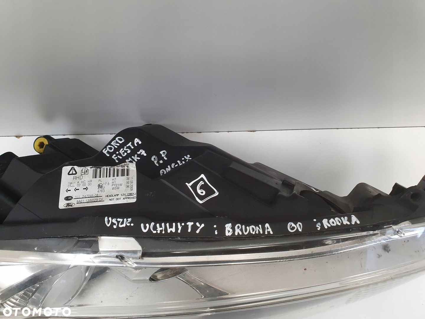 Ford Fiesta MK7 08-17r PRZEDNIA LAMPA PRAWA PRAWY PRZÓD anglik - 5