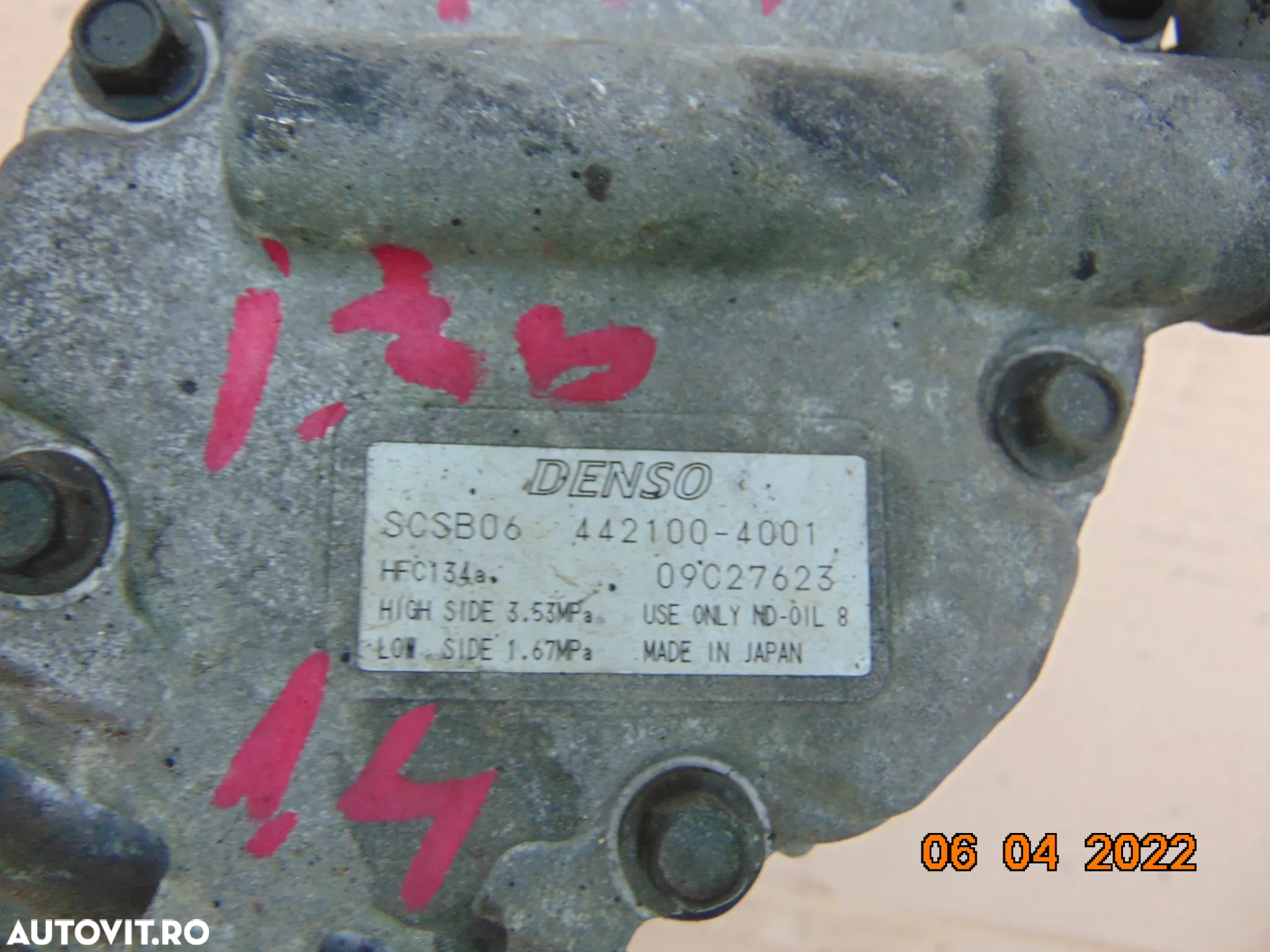 Compresor clima Fiat Bravo lancia ypsilon fiat 500 punto stilo ford ka 1.2 doblo1.4 - 2