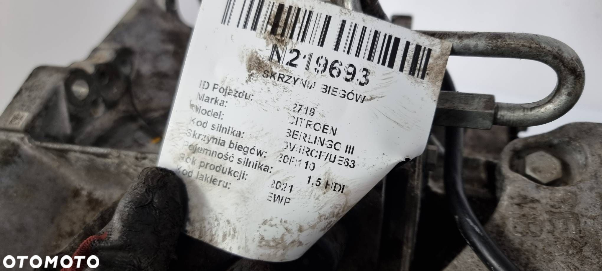 SKRZYNIA BIEGÓW CITROEN BERLINGO III 20R110 2021 - 3