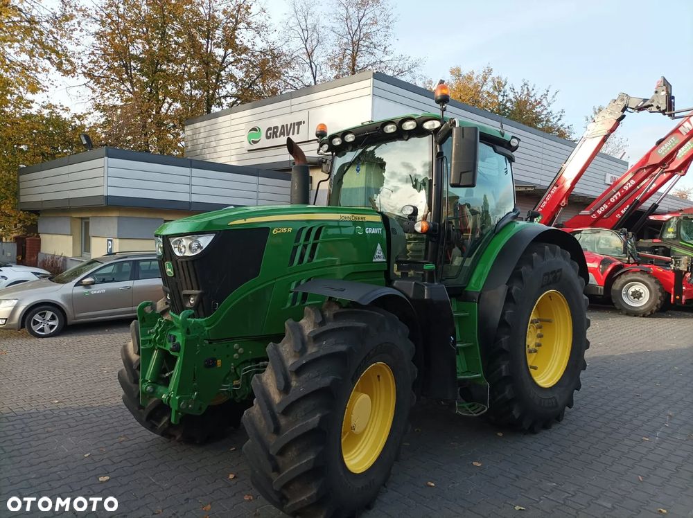 John Deere JD 6215R, 50 km/h, pneumatyka, przedni TUZ, bogata wersja, autentyczny przebieg!