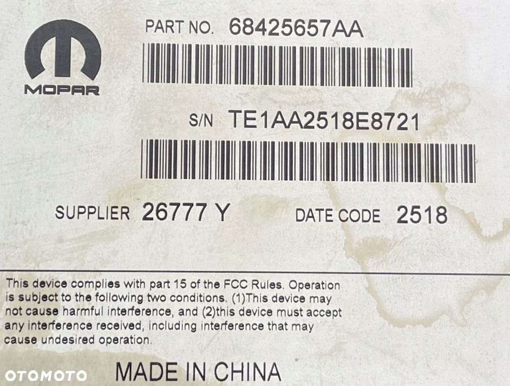 CHARGER LIFT 15- WZMACNIACZ AUDIO 68425657AA - 4