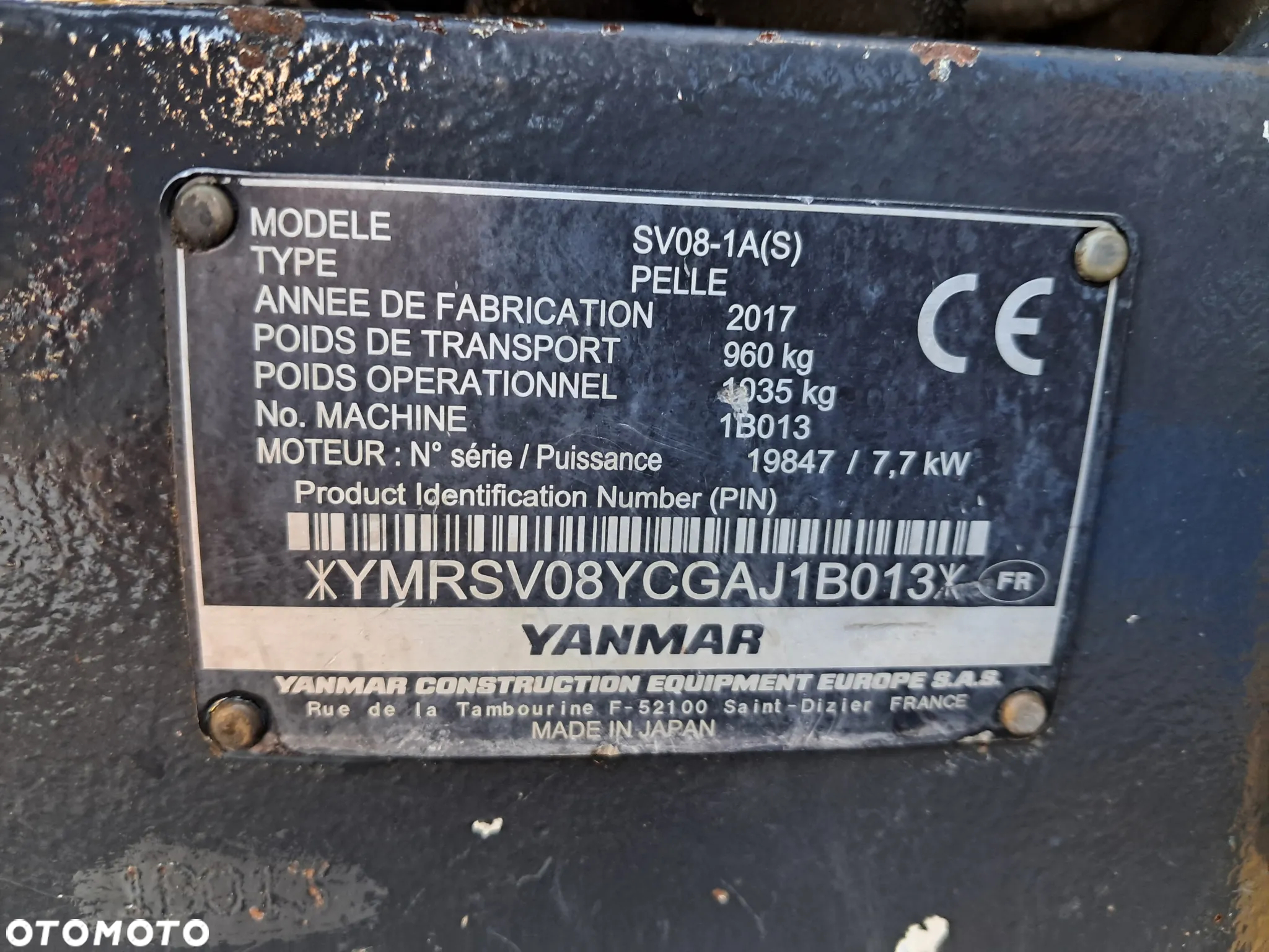 Yanmar SV 08 - 5