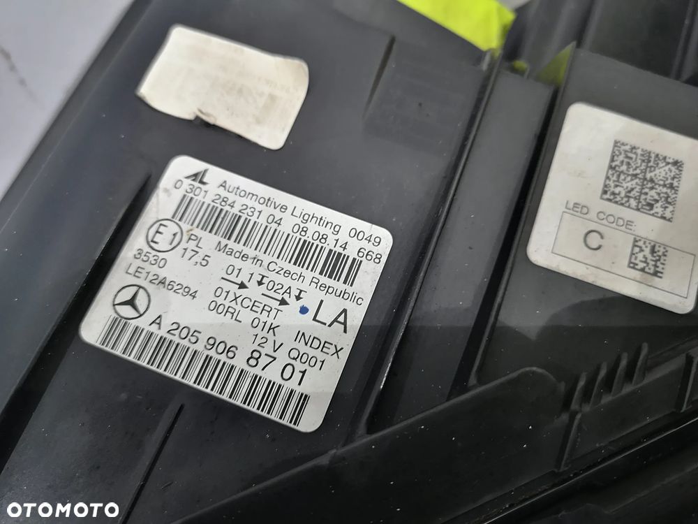 Lampa Lewa Mercedes-Benz W205 A205 Cklasa C63 AMG Full Led ILS Pzed Liftem - 7