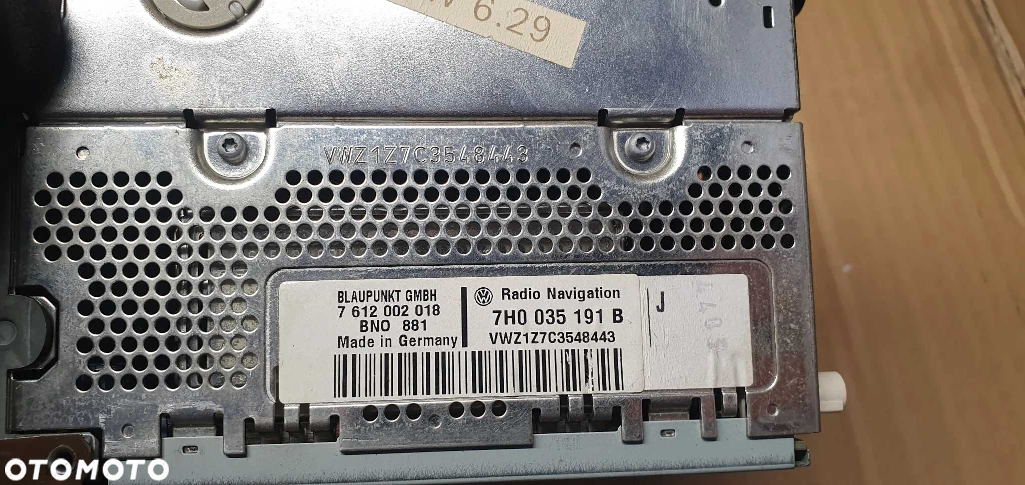 Radio radioodtwarzacz NAVI nawigacja KOD VW Touareg 7H0035191B - 7
