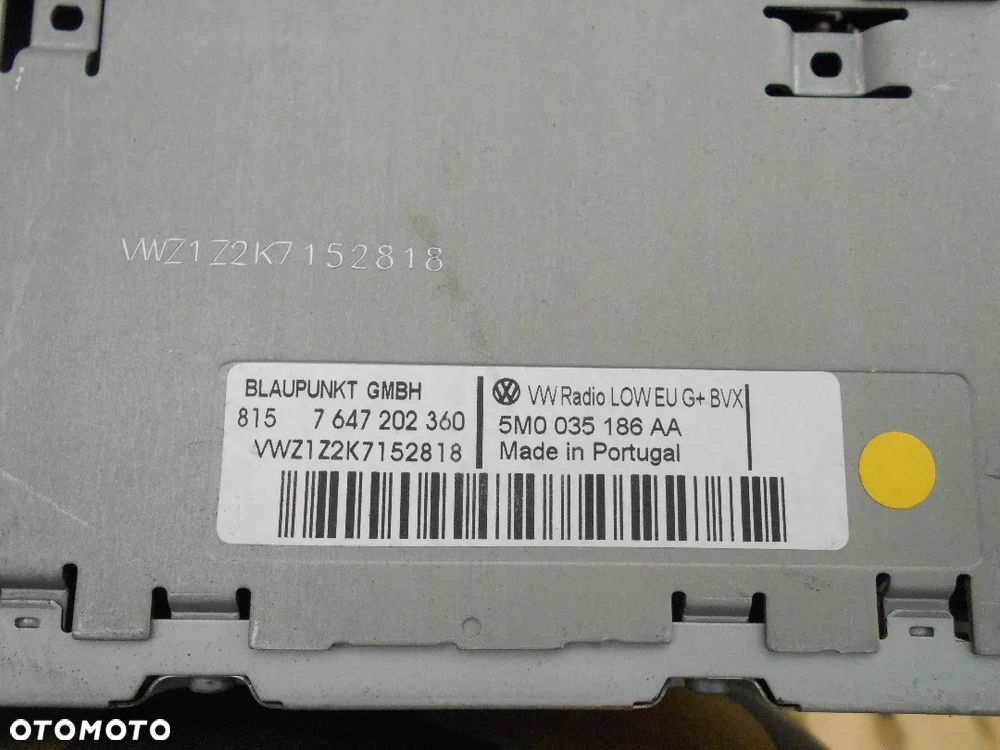 VW POLO GOLF RADIO CD 5M0035186AA - 3