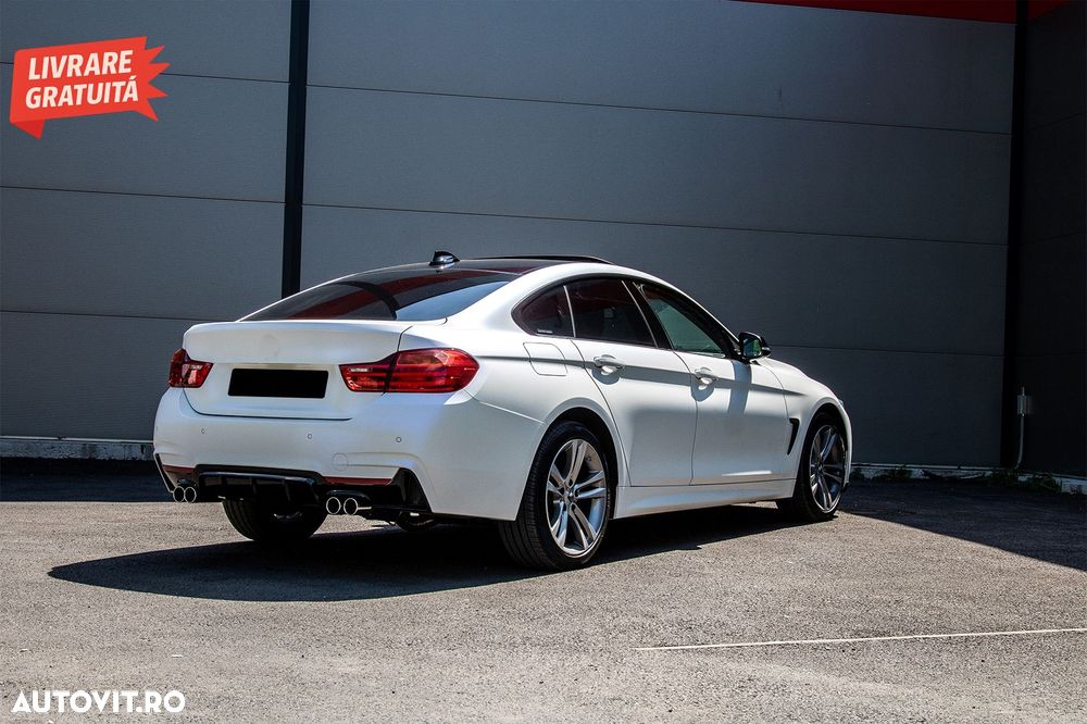 Difuzor Bara Spate Evacuare Dubla BMW Seria 4 F32 F33 F36 (2013-2019) Negru Lucios- livrare gratuita - 10