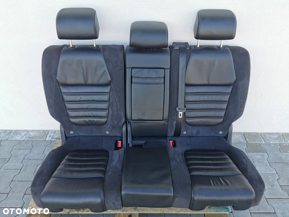 VW TOUAREG II 7P 10-18R KANAPA FOTELE TYL R-LINE KOMPLET SKÓRA CZARNA ALCANTARA - 2