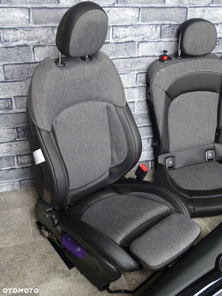 MINI F55 FOTELE KANAPA BOCZKI TUNEL ŚRODEK WNĘTRZE NOWE CARBON BLACK - 5