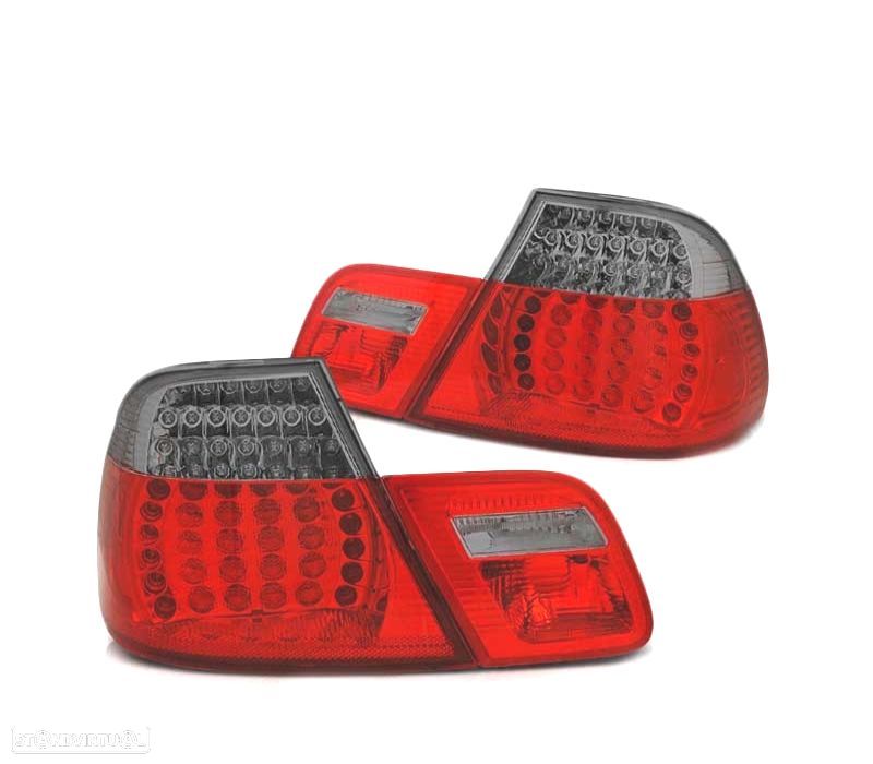 FAROLINS TRASEIROS BMW E46 COUPÊ 99-03 LED DINÂMICO VERMELHO FUMADO ESCURECIDO LOOK M3 - 2
