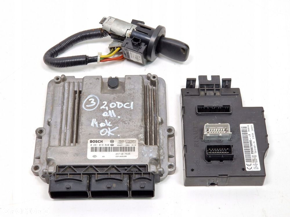 TRAFIC II 2.0 DCI KOMPUTER STEROWNIK ZESTAW STARTOWY 0281019840 237101754R - 1