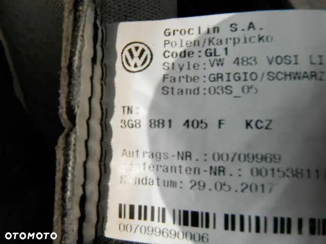 FOTEL FOTELE KANAPA OPARCIE SIEDZISKO BEZ PODNOZKA PRAWE LEWE POSZYCIE TAPICERKA SKORA GRIGIO / SCHWARZ KCZVOLKSWAGEN ARTEON 3G8 ORYGINAŁ - 19
