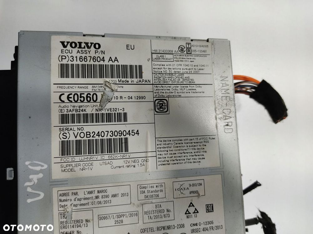 fabryczne radio nawigacja volvo v40 ii d2 31667604 2016-2019 lift - 5