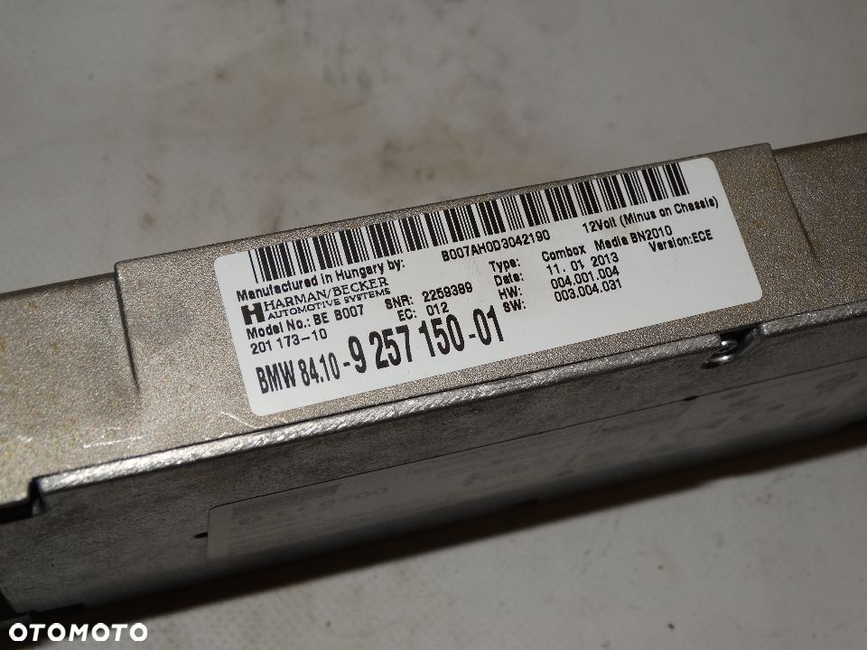 BMW F01 F07 F10 F20 F30 Moduł Combox Media 9257150 - 4