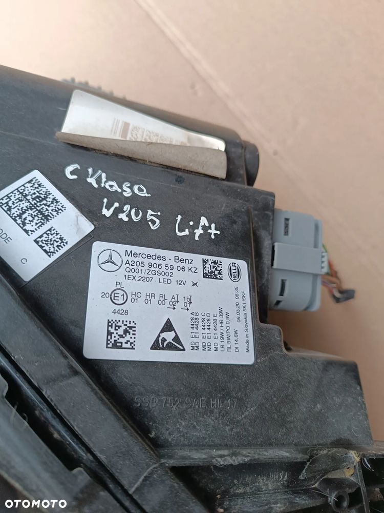 LAMPA PRZÓD PRZEDNIA LEWA FULL LED A2059065906 MERCEDEC C KLASA W205 LIFT - 4