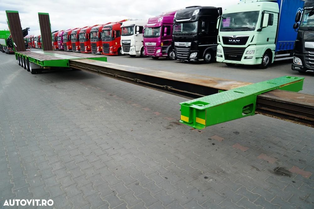 Goldhofer / REMORCĂ JOSĂ / EXTENSIBILĂ / REMORCĂ AUTO / 29 M / 5 AXE / AXE DE DIRECȚIE - 15