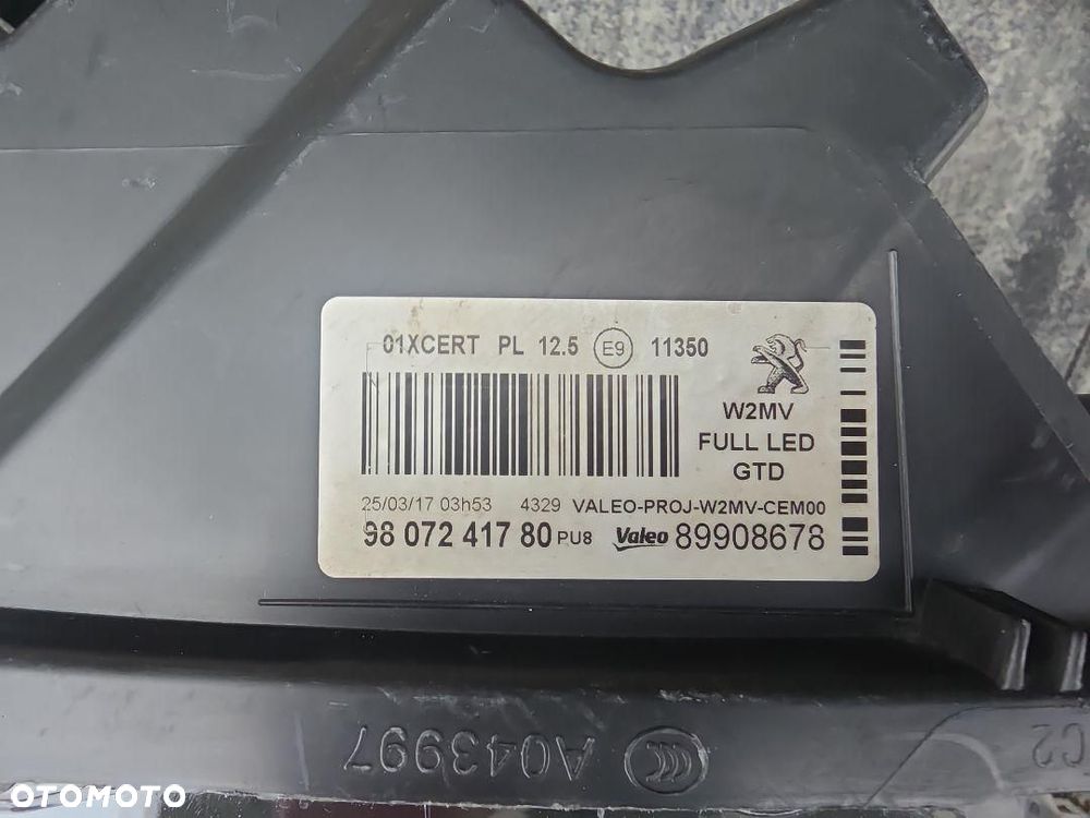 PEUGEOT 508 I 1 LIFT Lampy przód Full Led Technology 9807241780 9807241680 - 15