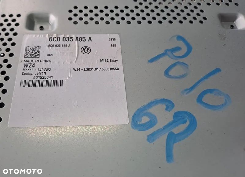 VW POLO 6C CROSS 15r RADIO FABRYCZNE CD 6C0035885A - 2