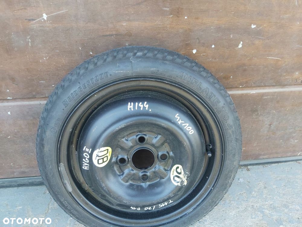 Toyota AYGO I II dojazdówka 14 koło zapasowe dojazdowe 115/70 D14 4x100 - 1