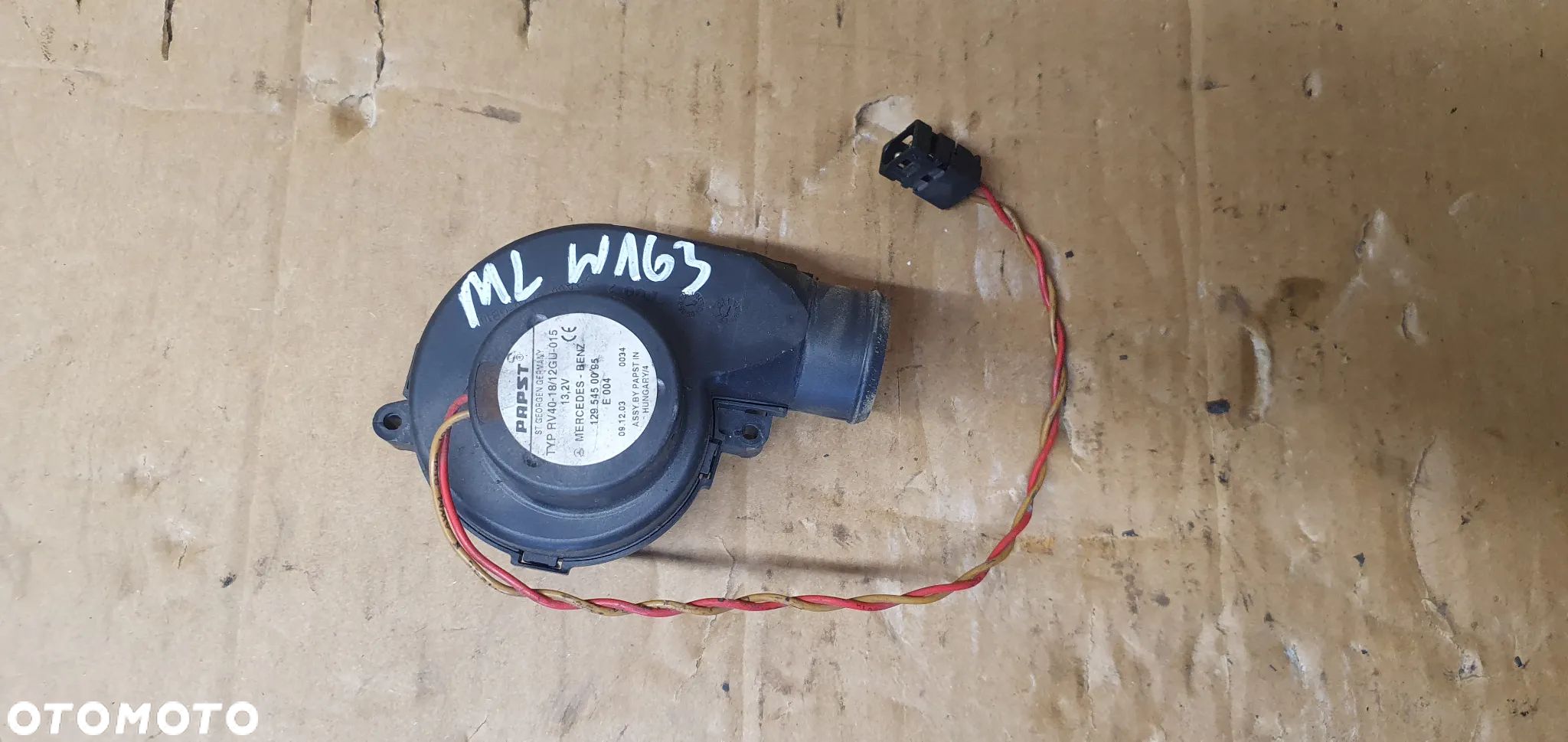 Wentylator dmuchawa komputera Mercedes ML W163 1295450095 - 1