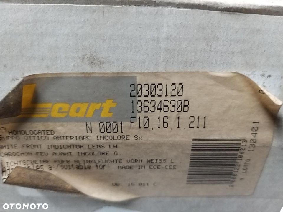 Lampa kierunkowskaz migacz  PRZÓD LEWY FORD ESCORT V/VI, ORION III 07.90-01.95 (biały) - 4