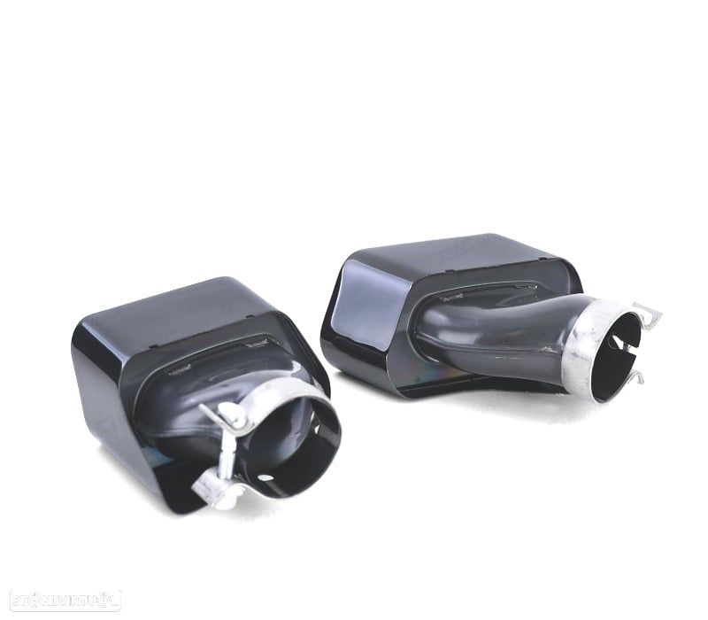 PONTEIRAS DE ESCAPE BMW F10 F11 F12 F13 LOOK V8 PRETO - 2