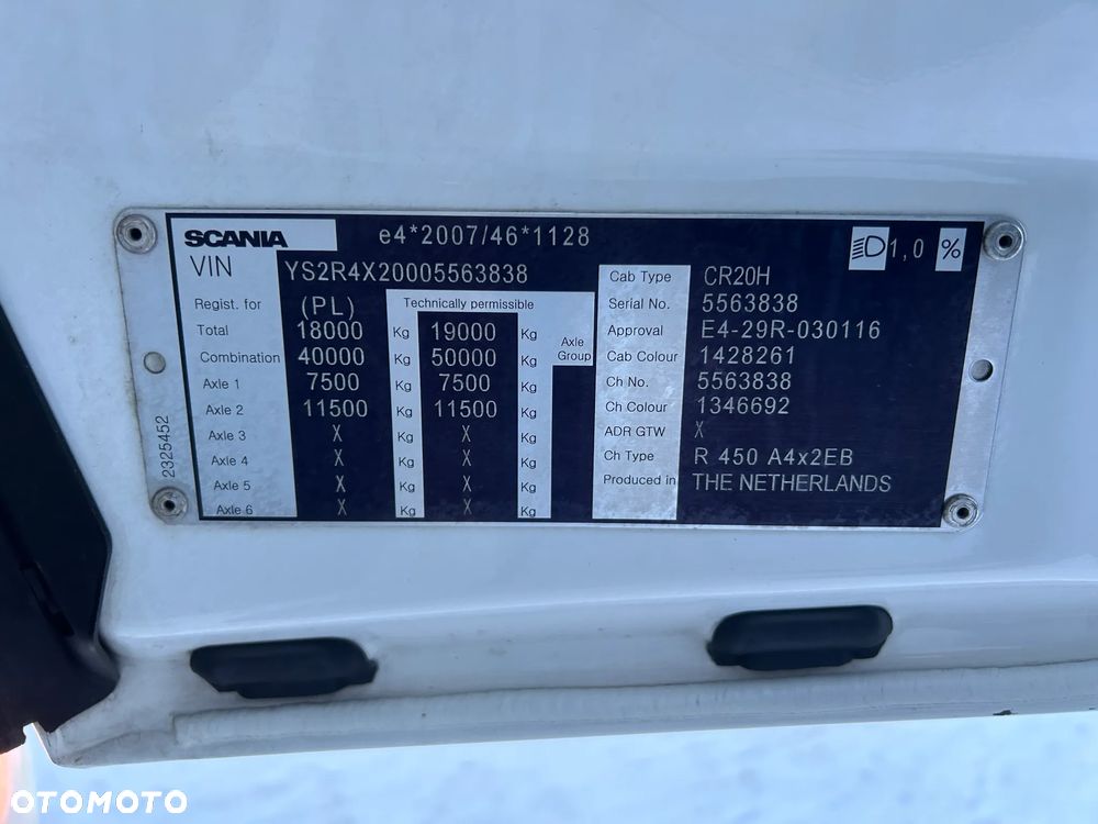Scania R450 MEGA RETARDER NOWE OPONY / TACHOGRAF NOWEJ GENERACJI / KLIMA POSTOJOWA / LOW DECK / ZBIORNIKI PALIWOWE 1200 L / MOŻLIWA SPRZEDAŻ W ZESTAWIE Z NACZEPĄ !! - 32