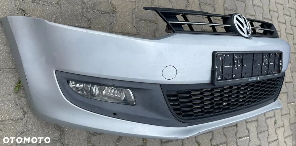 VW Polo 6R zderzak przód przedni grill atrapa halogeny - 2