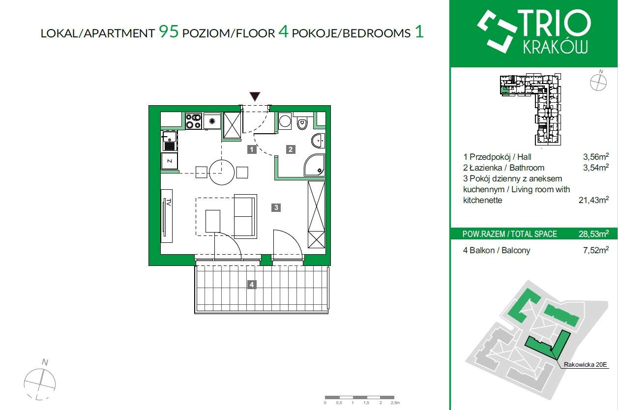 Piękne studio z balkonem|Rakowicka|obik UEK|pet friendly