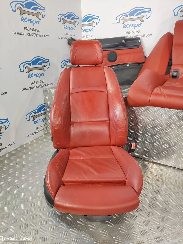 .BANCOS EM PELE BMW SERIE 3 E92 COUPÉ PACK M ELÉTRICOS COM MEMÓRIA AIRBAGS QUARTELAS TRASEIRAS ORIGINAIS - 13