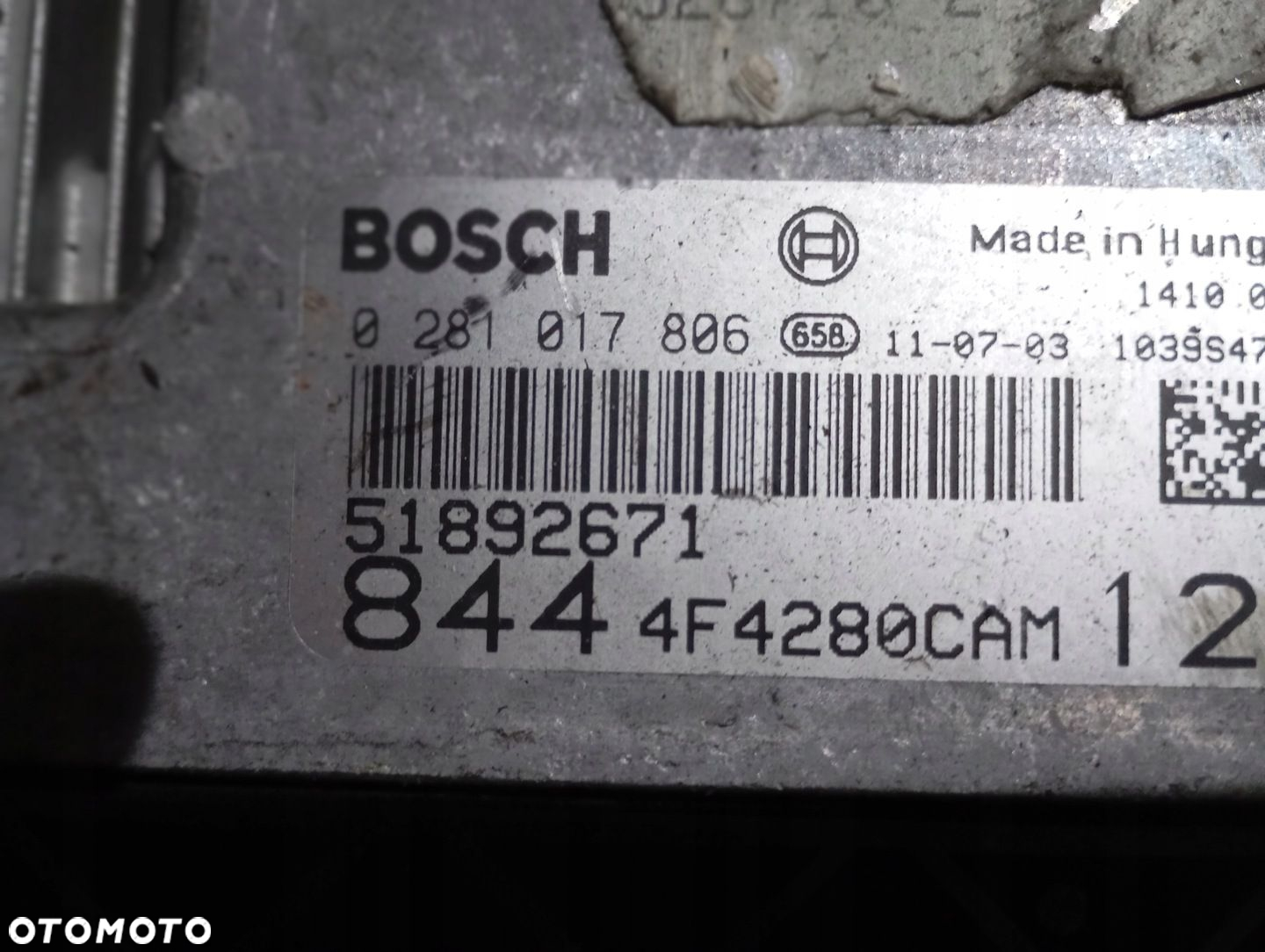 LANCIA DELTA III 1.6 STEROWNIK SILNIKA 0281017806 - 2