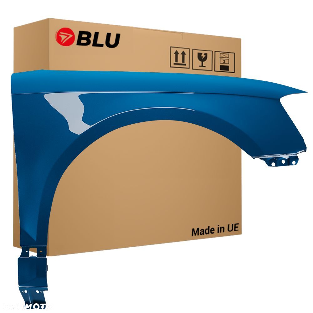 BLU Błotnik AUDI A3 8P lift LX5V prawy niebieski 08-12 przód ArubaBlau - 1