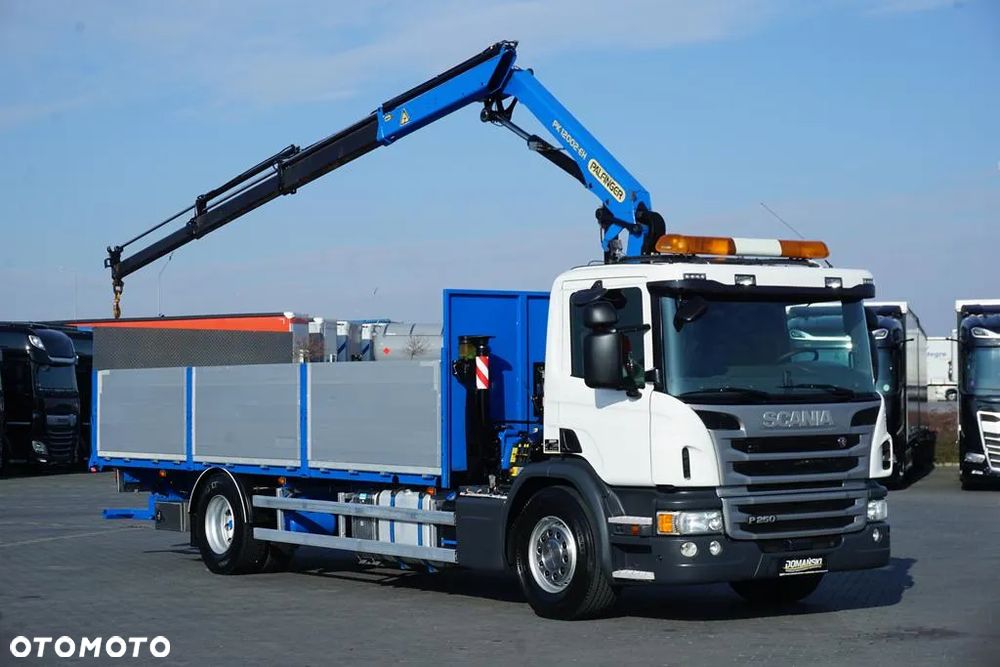Scania / P 250 / ACC / SKRZYNIOWY + HDS + WINDA / PALFINGER PK 12 002 - EH B / WYSIĘG 10 M - 2